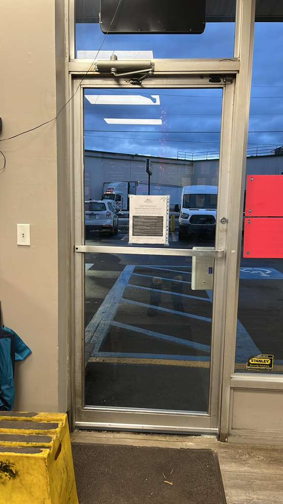 Storefront glazing detail.