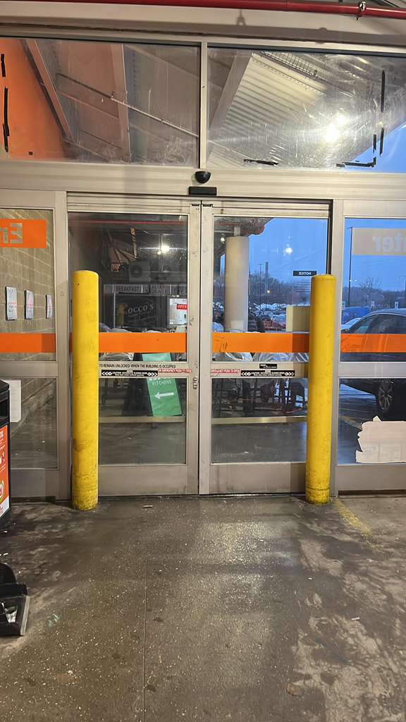 Storefront transom glass assessment for repair.